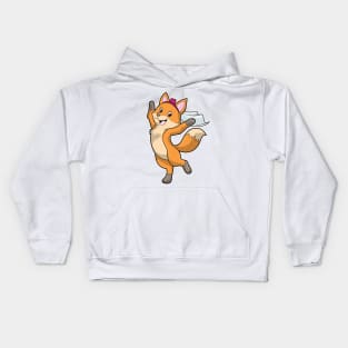 Fox as Bride with Veil & Heart Kids Hoodie